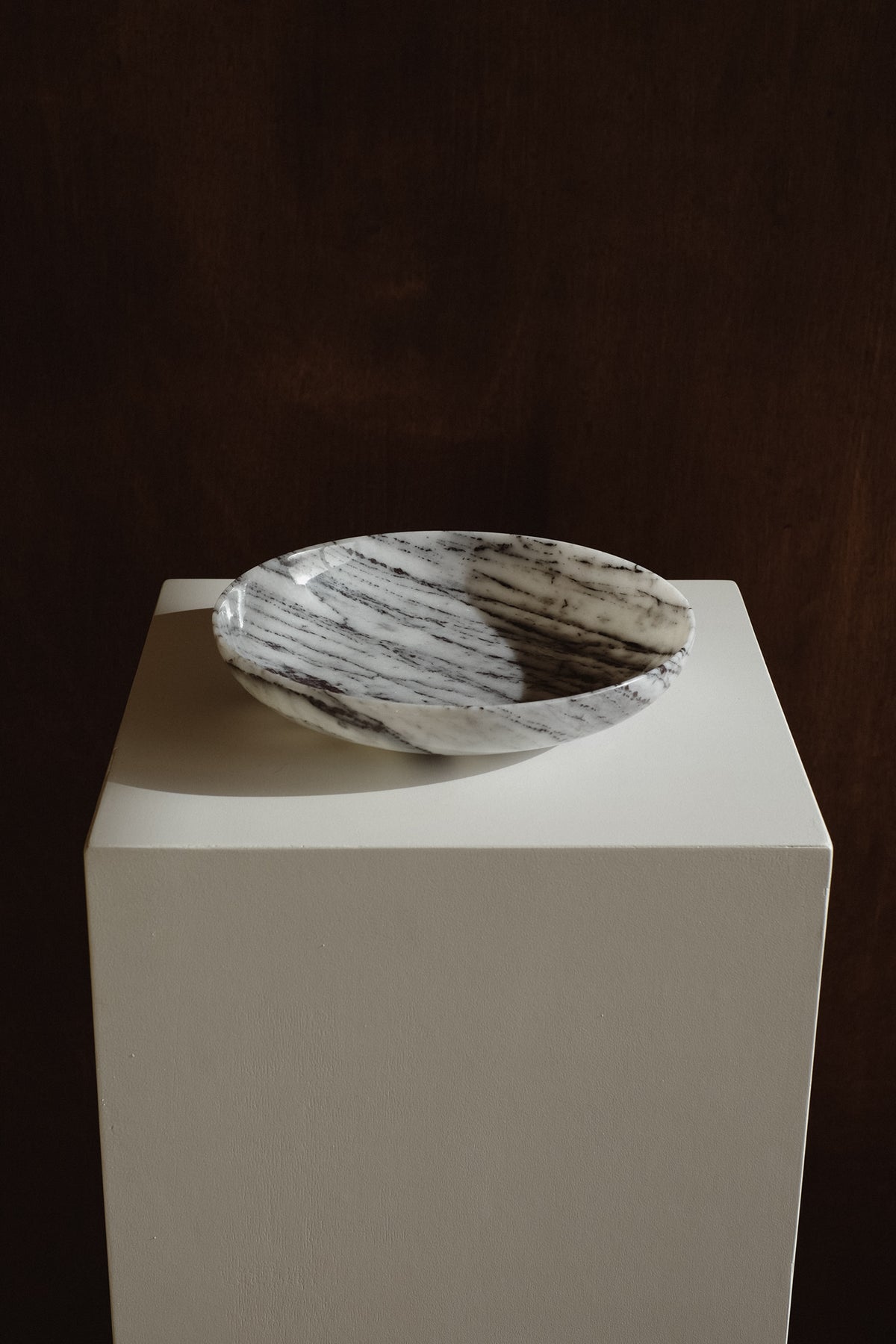 Marble Bowl by septembre studios | The Oblist — handcrafted white and gray marble