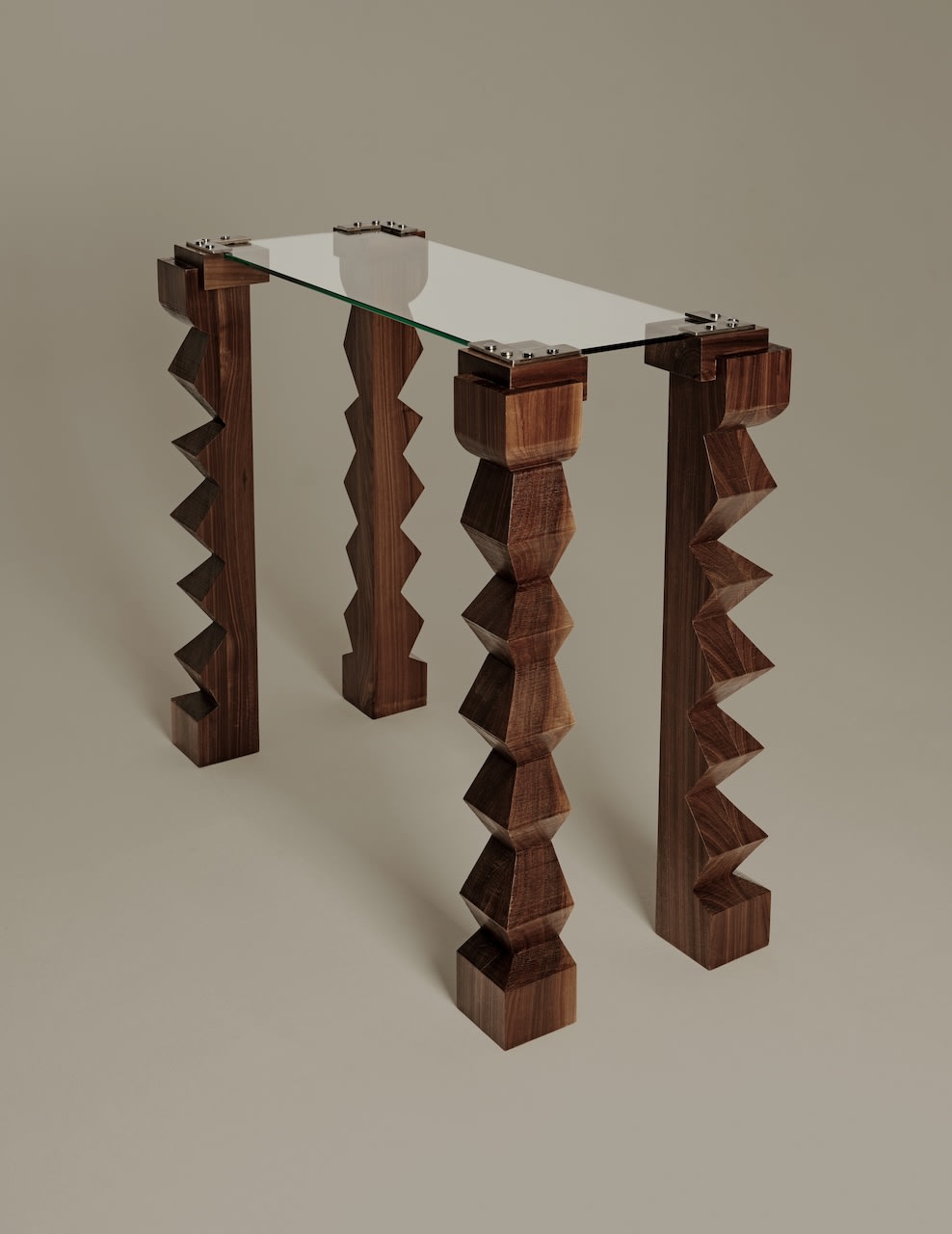 Attimo Console Table by Animate Objects | The Oblist — walnut wood, modern design