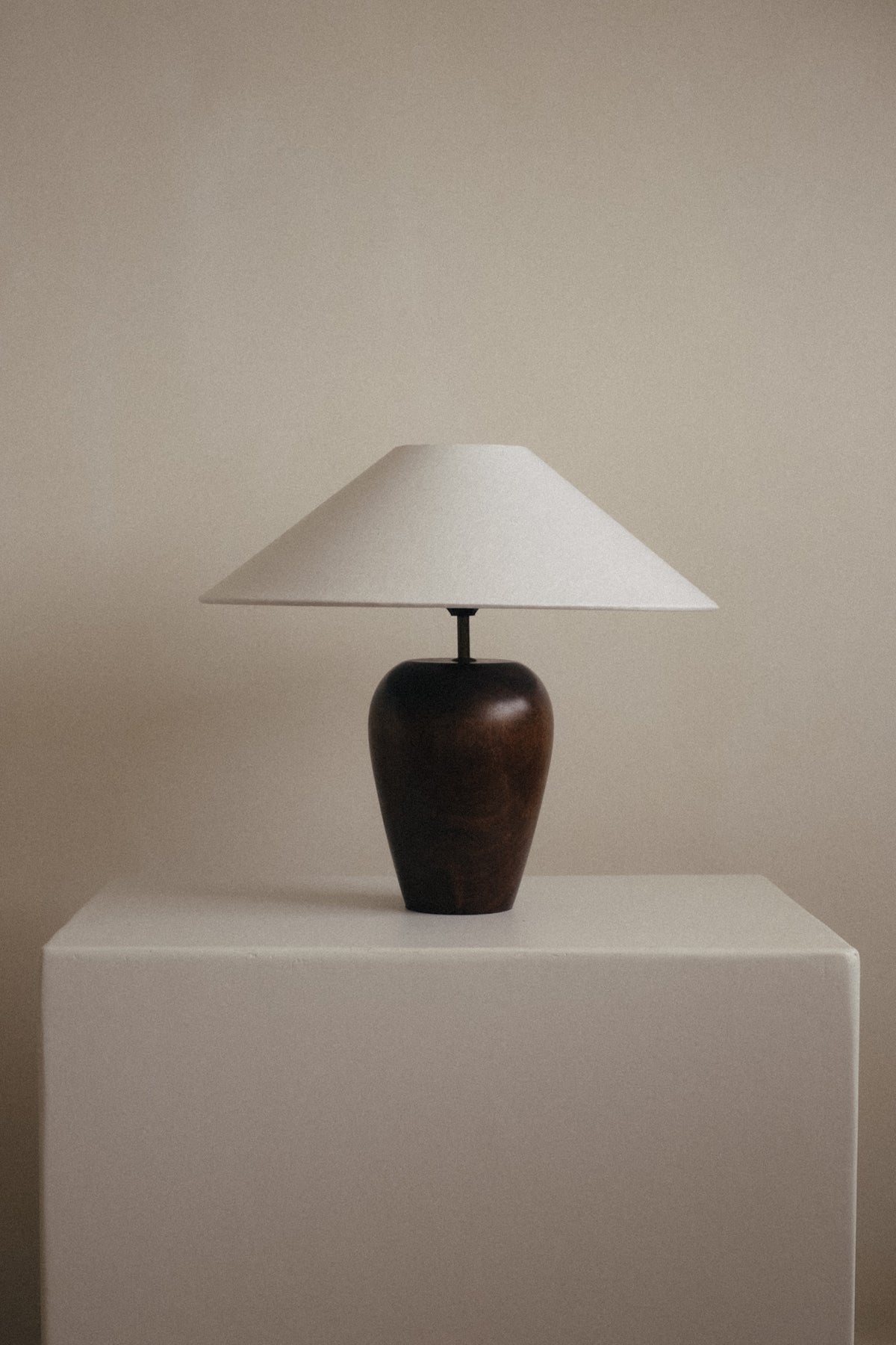 Mid-Century Modern Wooden Table Lamp — alternate view