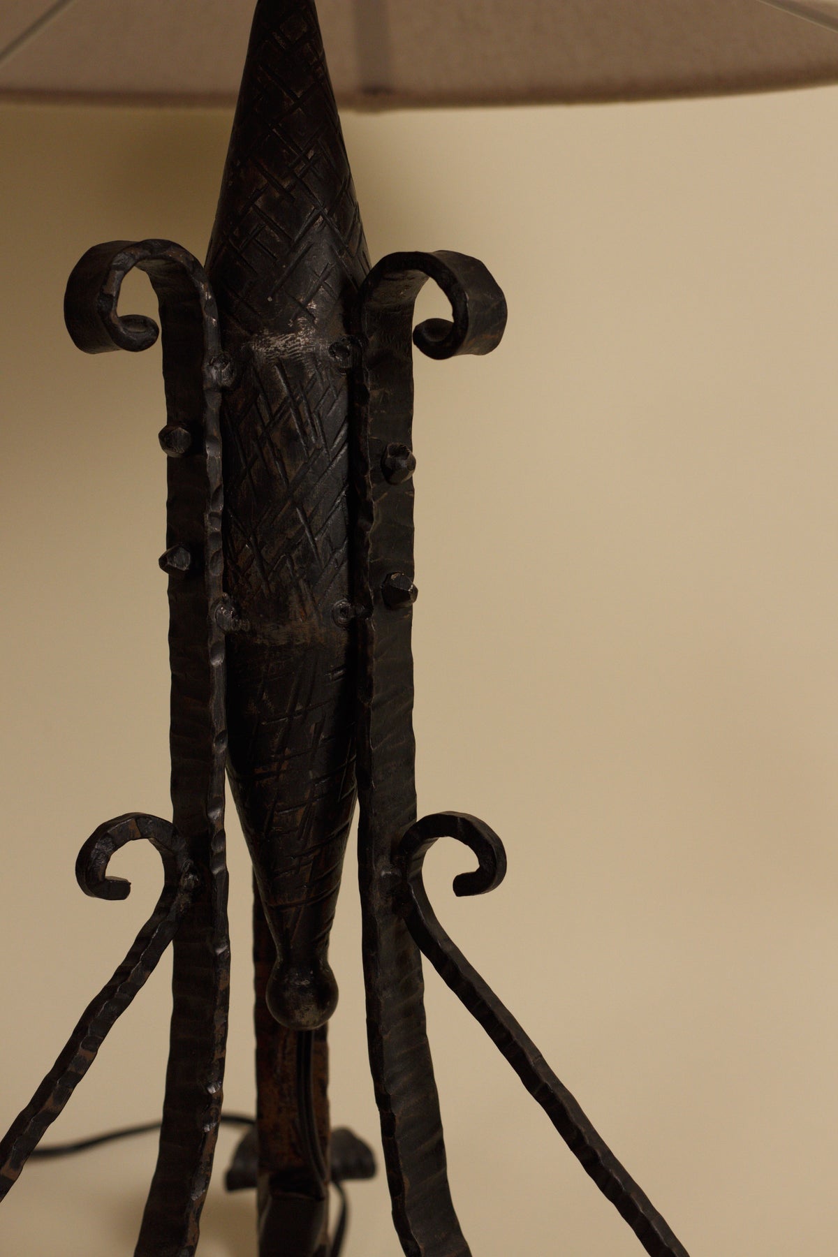 Art Deco Hand-Forged Lamp — lifestyle setting