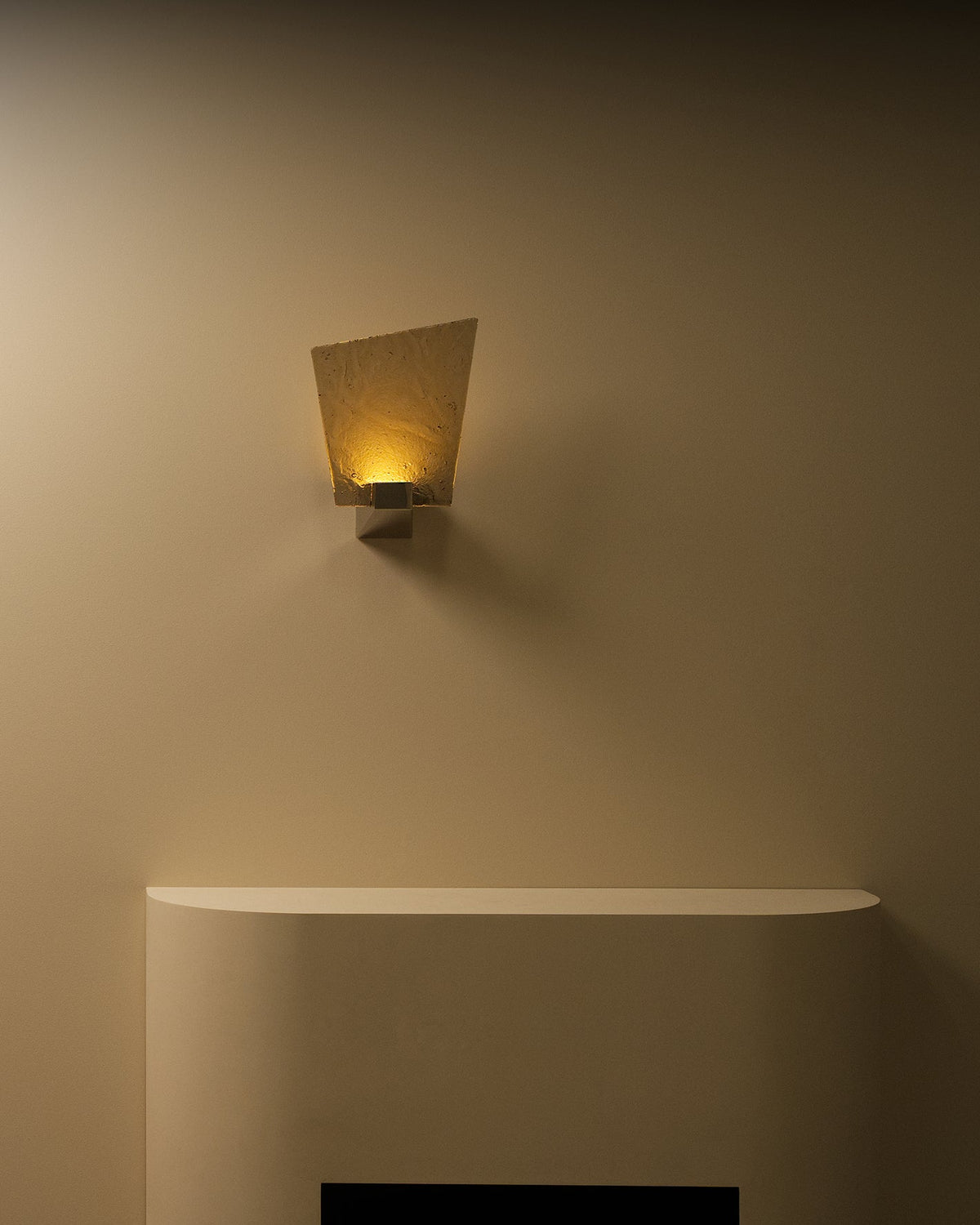 CTO Lighting Relic wall light with textured glass shade and warm glow