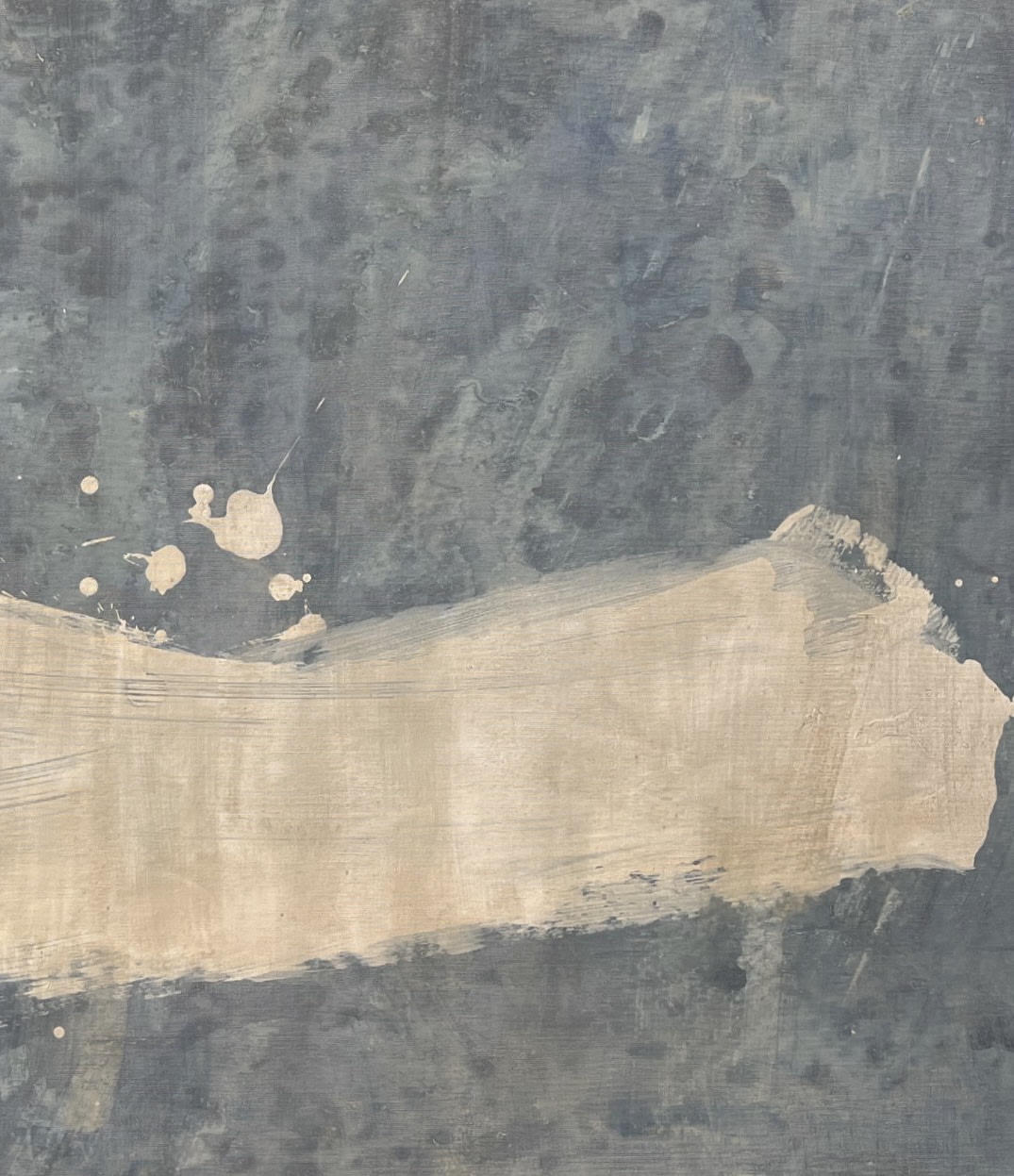 "Breaking Wave" Painting in Oil, Acrylics and Pigment on Canvas — side angle
