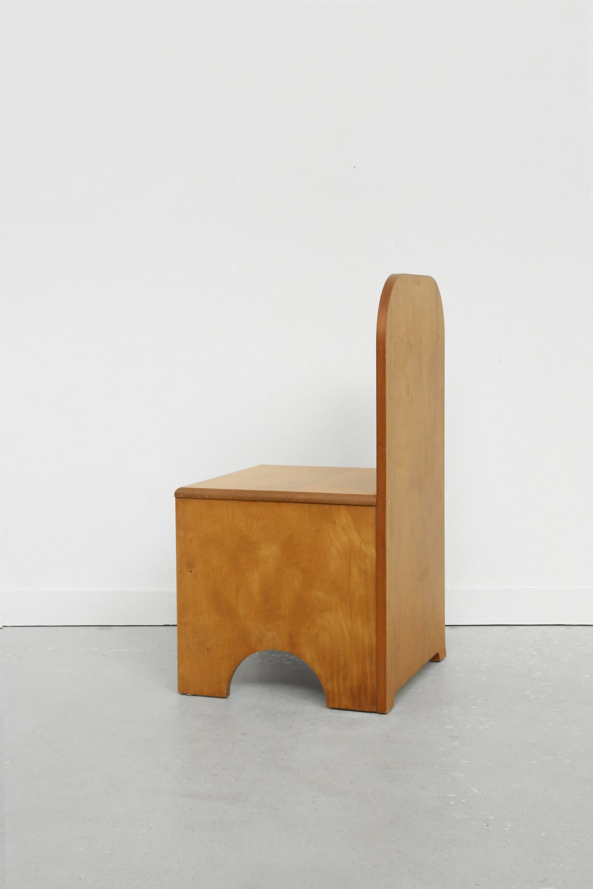 Folk Wood Side Chair — side angle