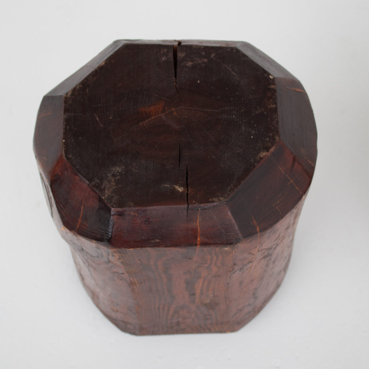 Sculptural Solid Wood Stools – Pair of Two Primitive Blocks — view 9