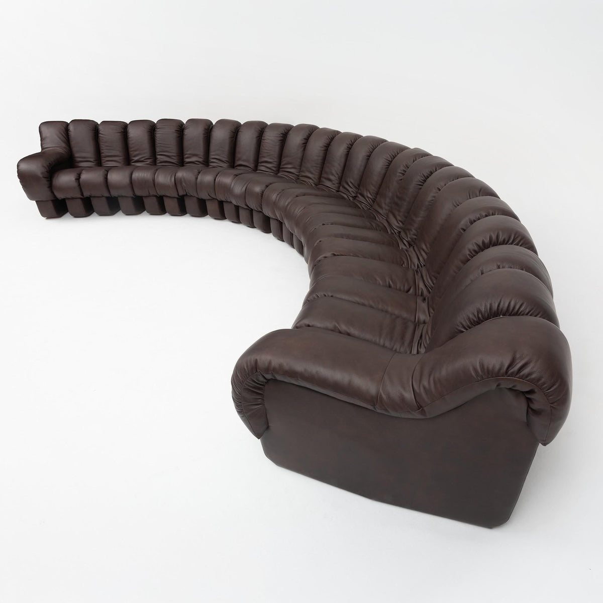 De Sede DS-600 'Snake' Sofa by Ueli Berger, Customised in Chocolate Nubuck — view 10