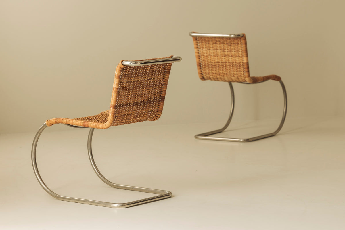 Ludwig Mies van der Rohe – B42 Cantilever Dining Chairs (Set of 4) — side angle
