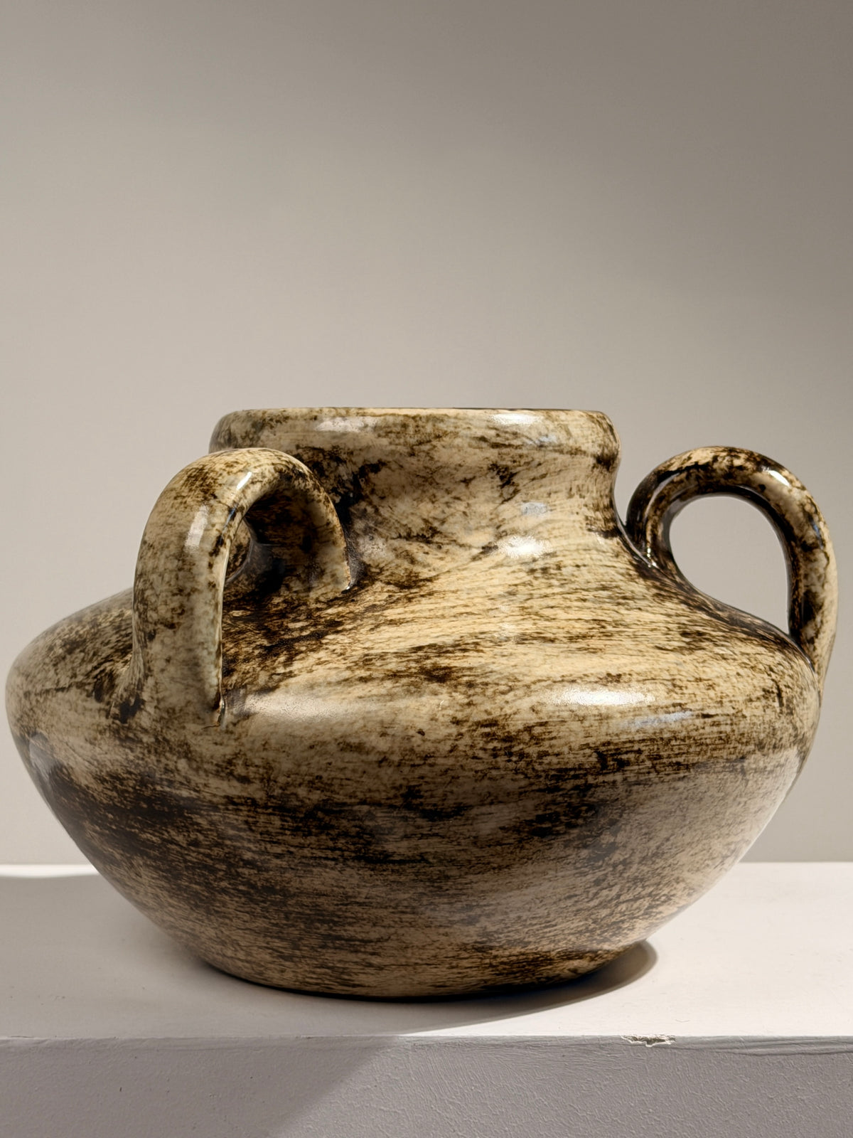 Rare ceramic vase by Max Idlas, France, circa 1960 — lifestyle setting