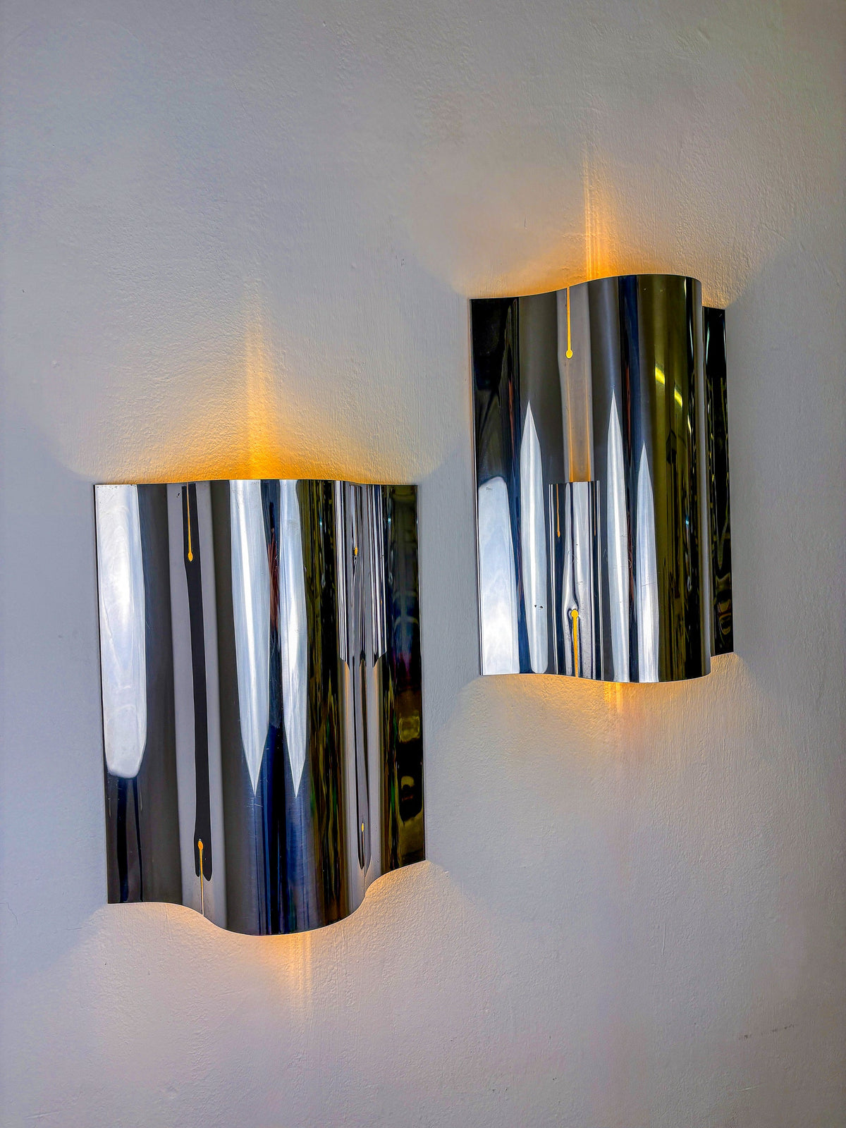 Pair of Space-Age wall Sconces by Sagim, Italy, 1970's — alternate view