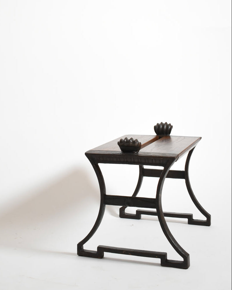 Folke Bensow Cast Iron and Wood Bench, 1920s — detail view
