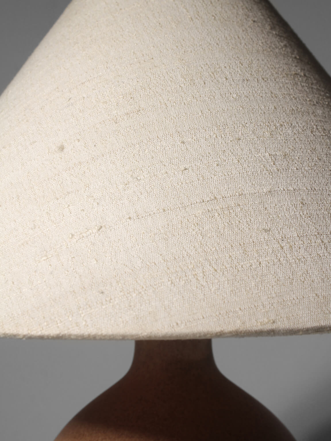Mid-Century Mustard Sphere Ceramic Shade Lamp By Krösselbach — lifestyle setting