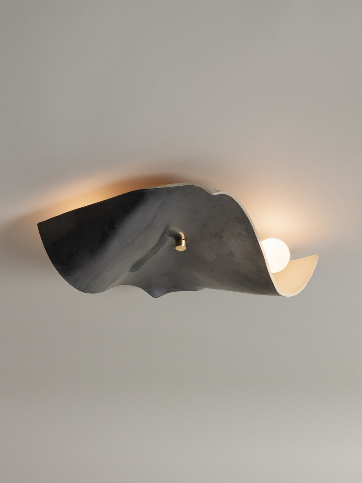 Shan Flush Mount, Graphite — detail view