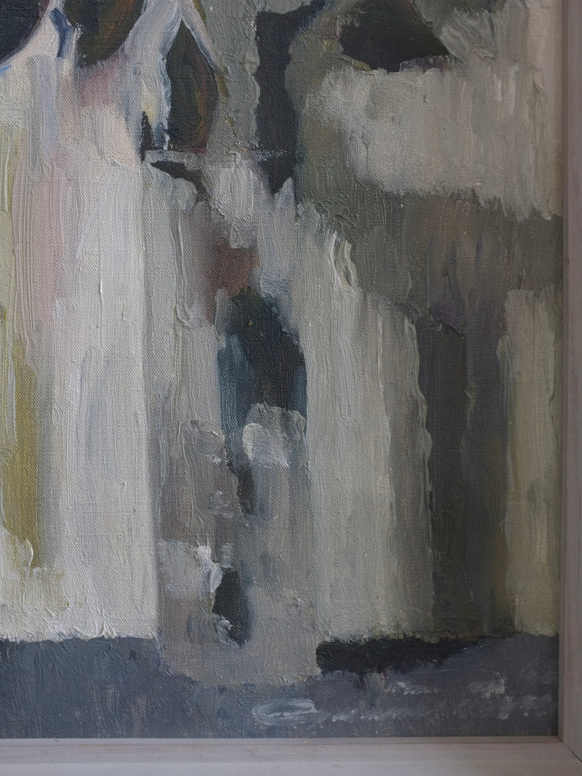 Abstract brushwork detail of Gunnar Persson still life painting