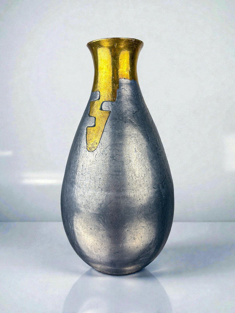 Brutalist Vase by Art3, Bronze & Aluminium, Spain, 1970 by Malamar Studio | The Oblist