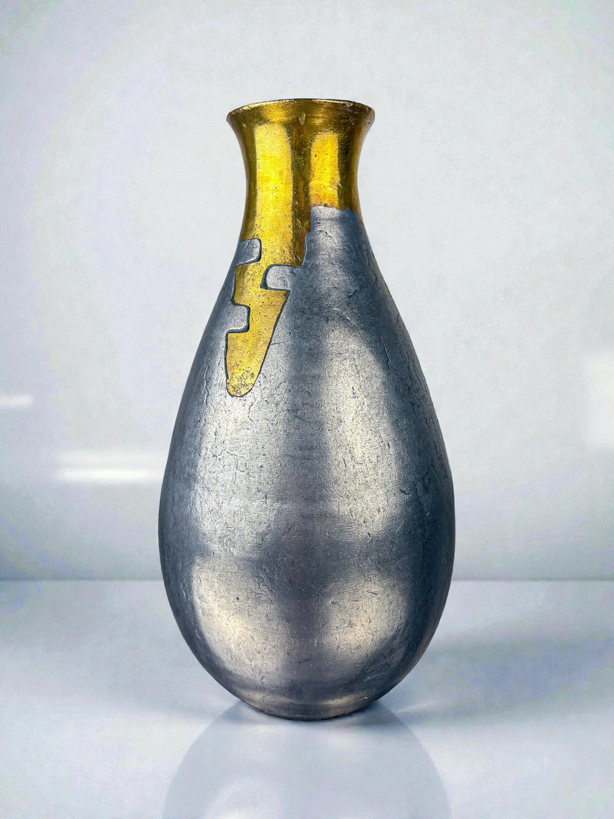 Brutalist Vase by Art3, Bronze & Aluminium, Spain, 1970 by Malamar Studio | The Oblist
