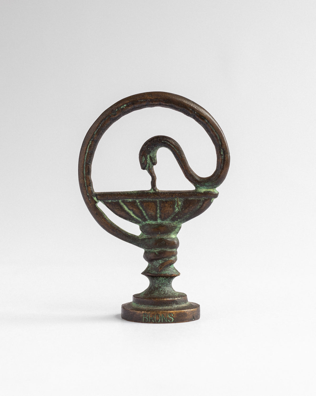 Art Deco Bronze Serpent Seal, Sweden, 1930s by Spigel | The Oblist