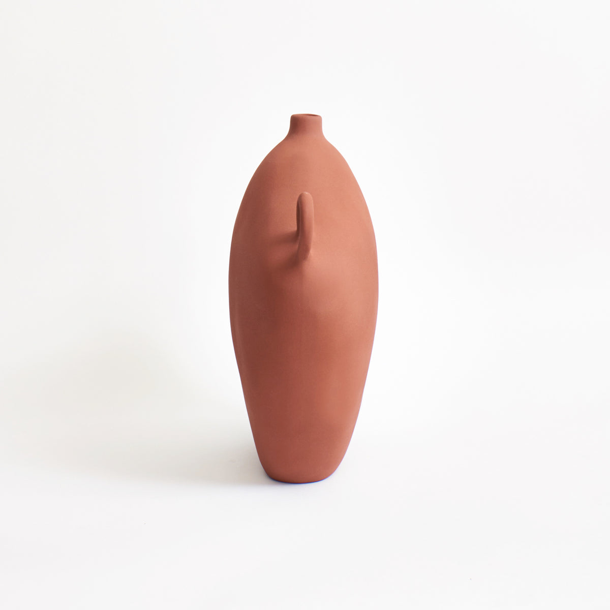 Maria Vessel - Oat — back view highlighting matte clay texture