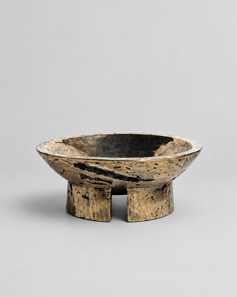 Teneo Bowl (Aluminum or Bronze) — close-up