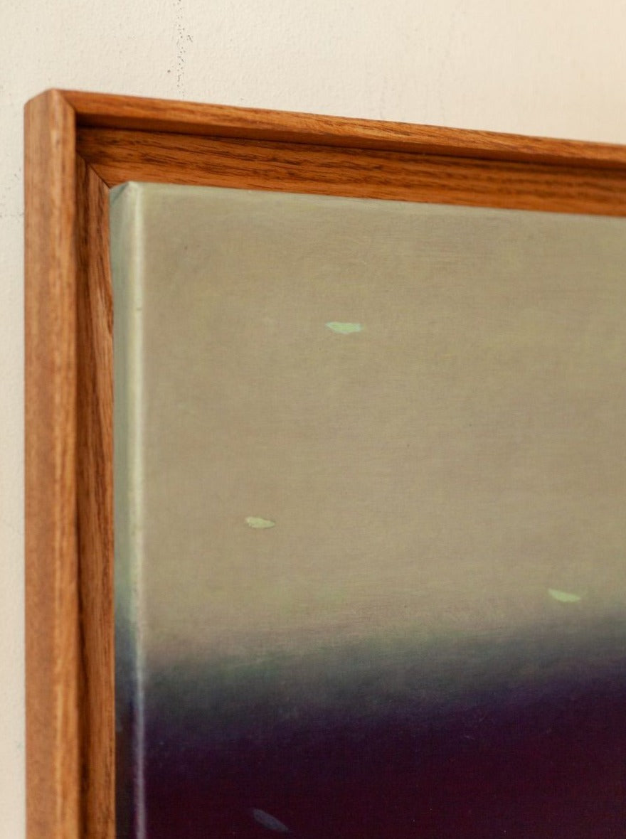 Close-up of a 36x36 cm shadow frame corner, partially showing a Love Letters