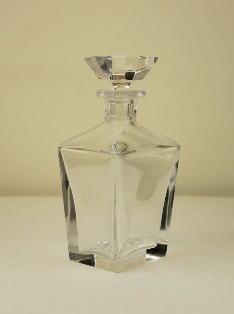 Beautiful handcrafted German Decanter with intricate designs and crystal clear glass 