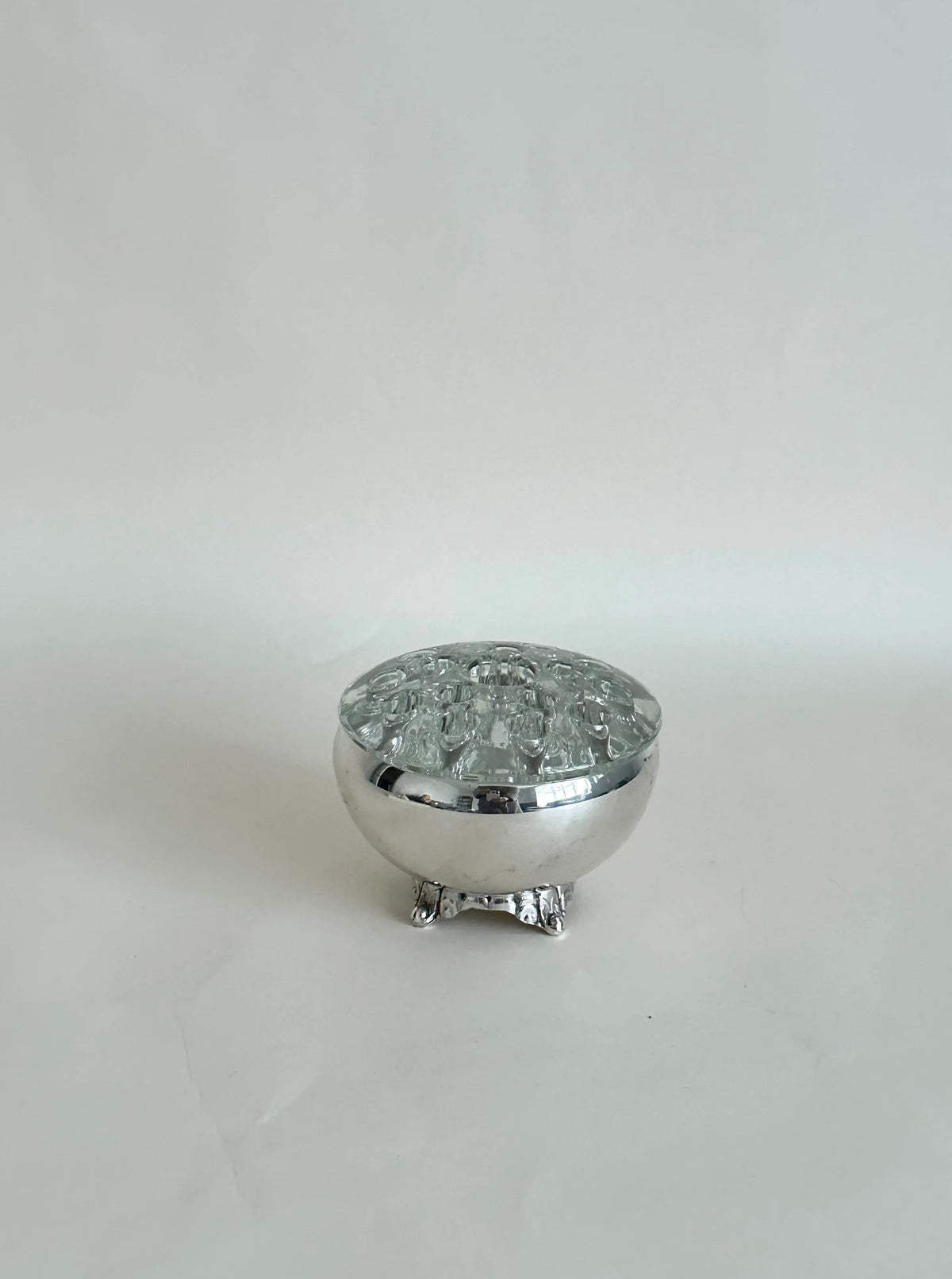 Beautiful silver posy bowl with intricate floral detailing and elegant design