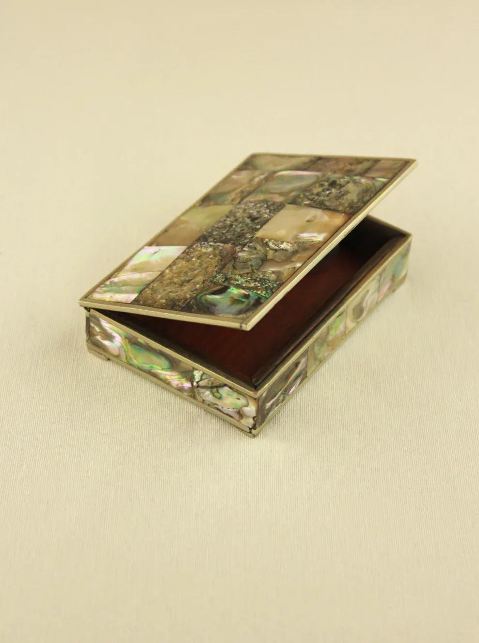 Decorative Seashell Trinket Box with Hand-carved Details
