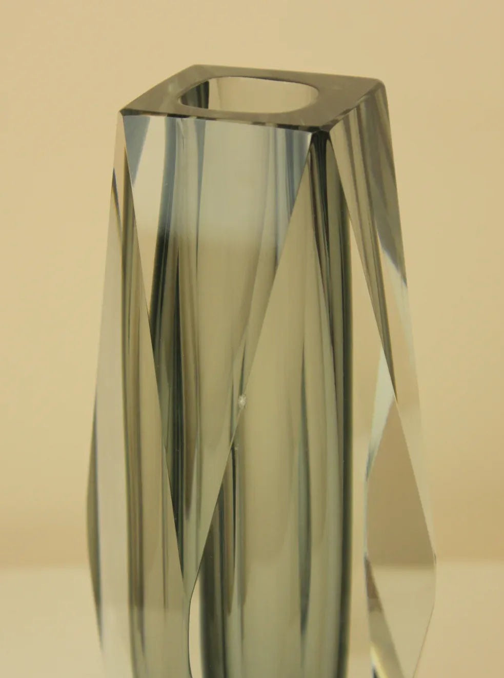 Handcrafted Flavio Poli Murano Vase with intricate swirls and delicate details