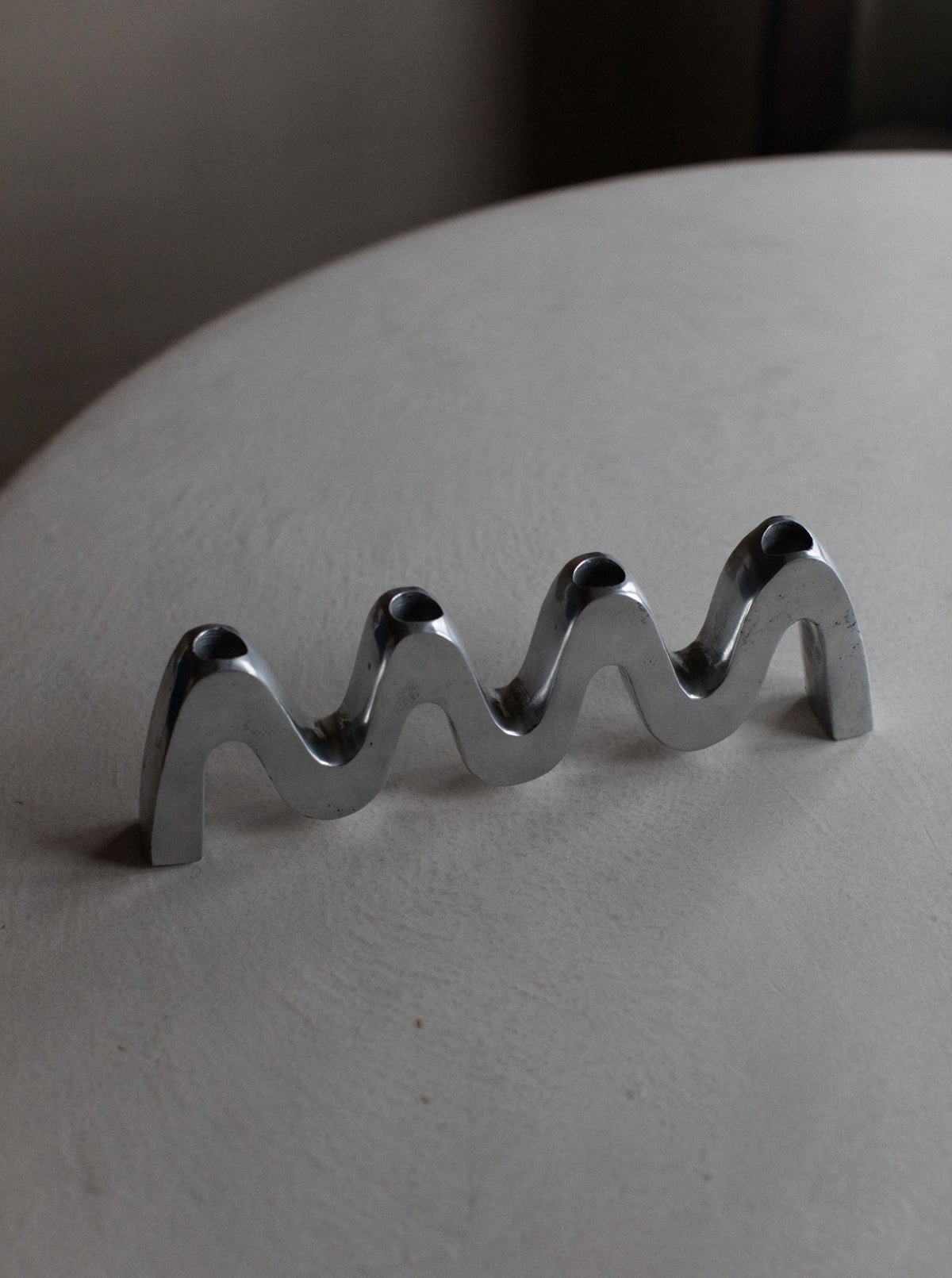 Contemporary Steel Wave Candleholder for Home Decor and Table Centerpiece