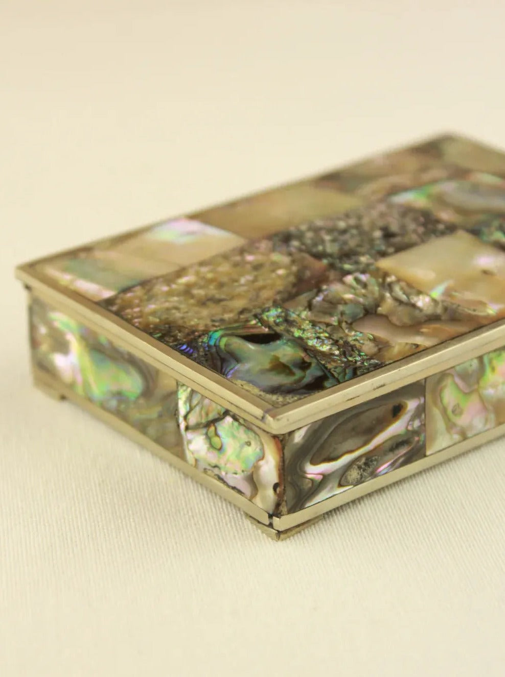 Collectible Abalone Shell Keepsake Box with Velvet Lining