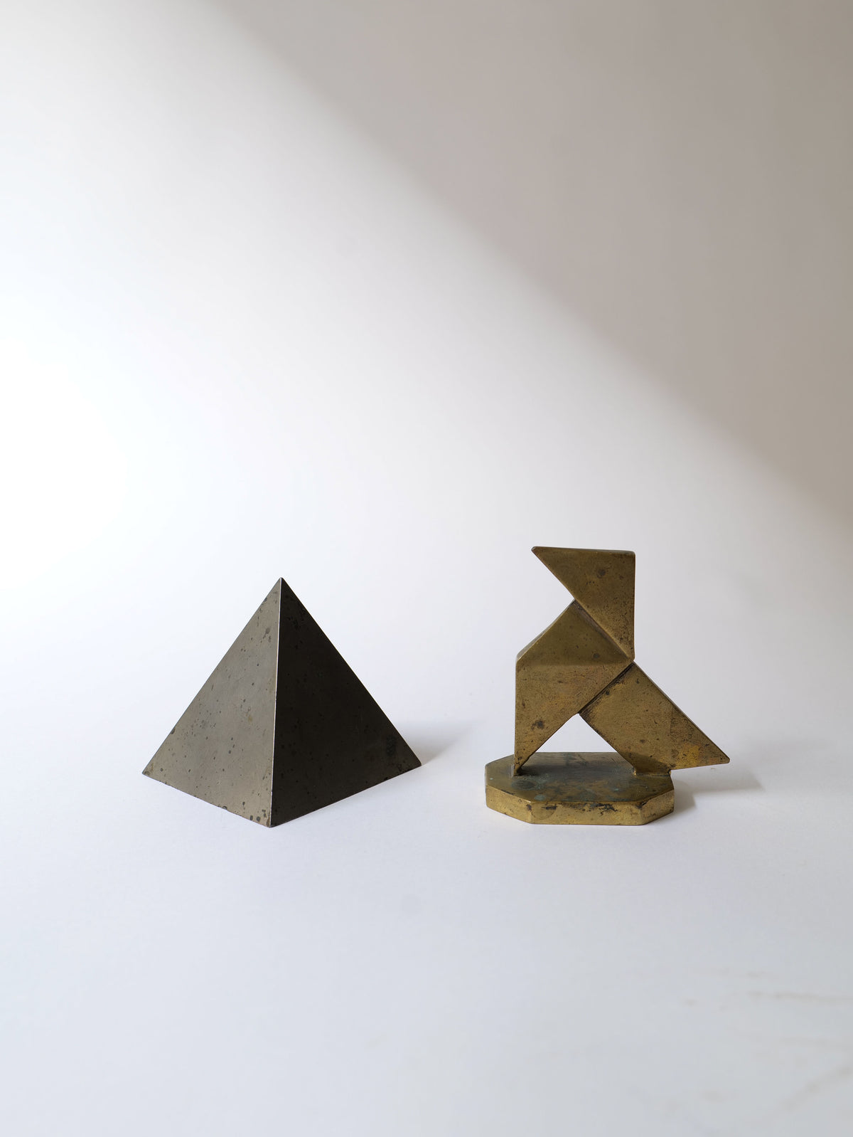 Set of 4 Geometric Paper Weights 1930 in different sizes and shapes