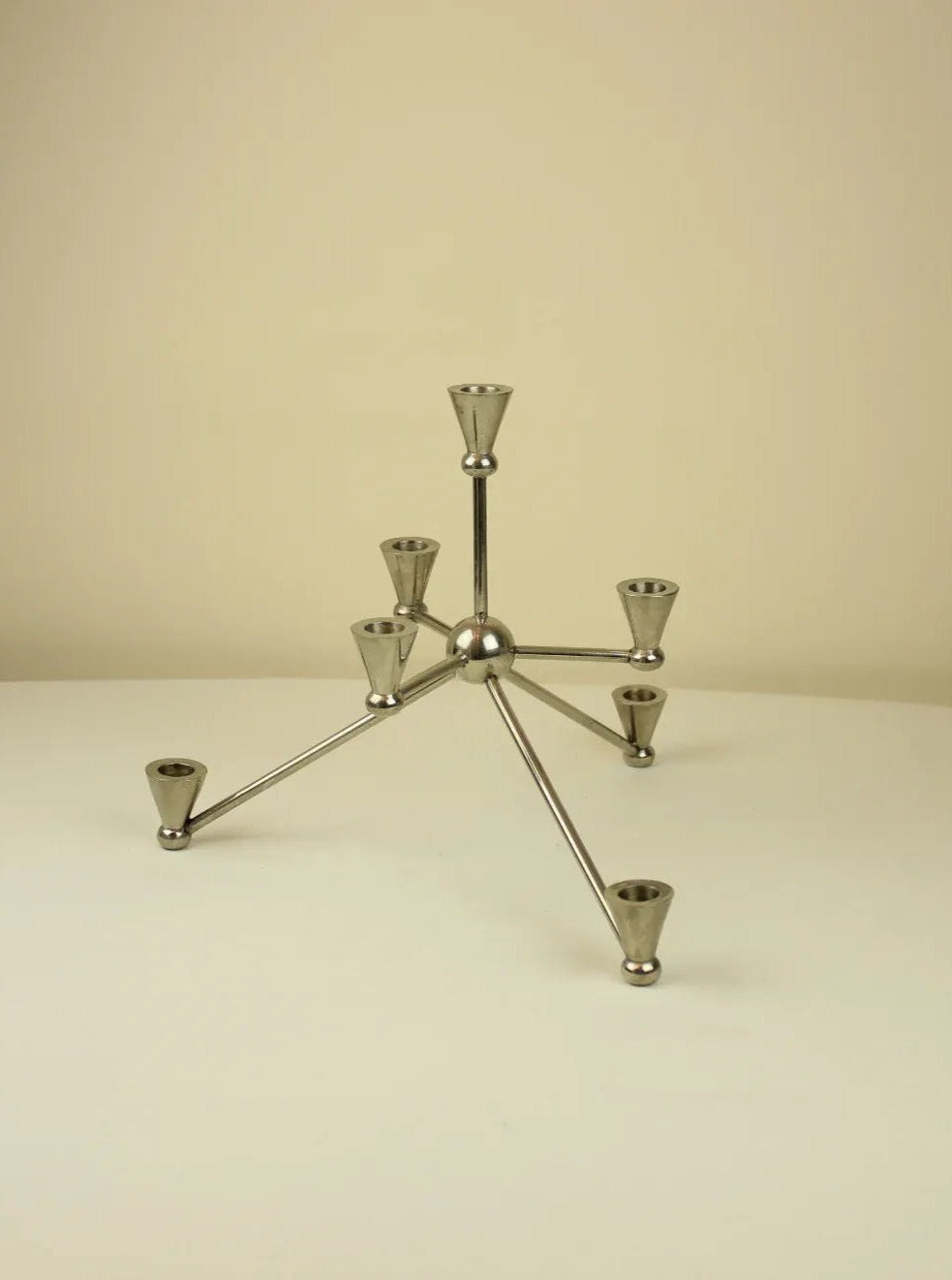 Vintage style candelabra in gold finish with elegant design