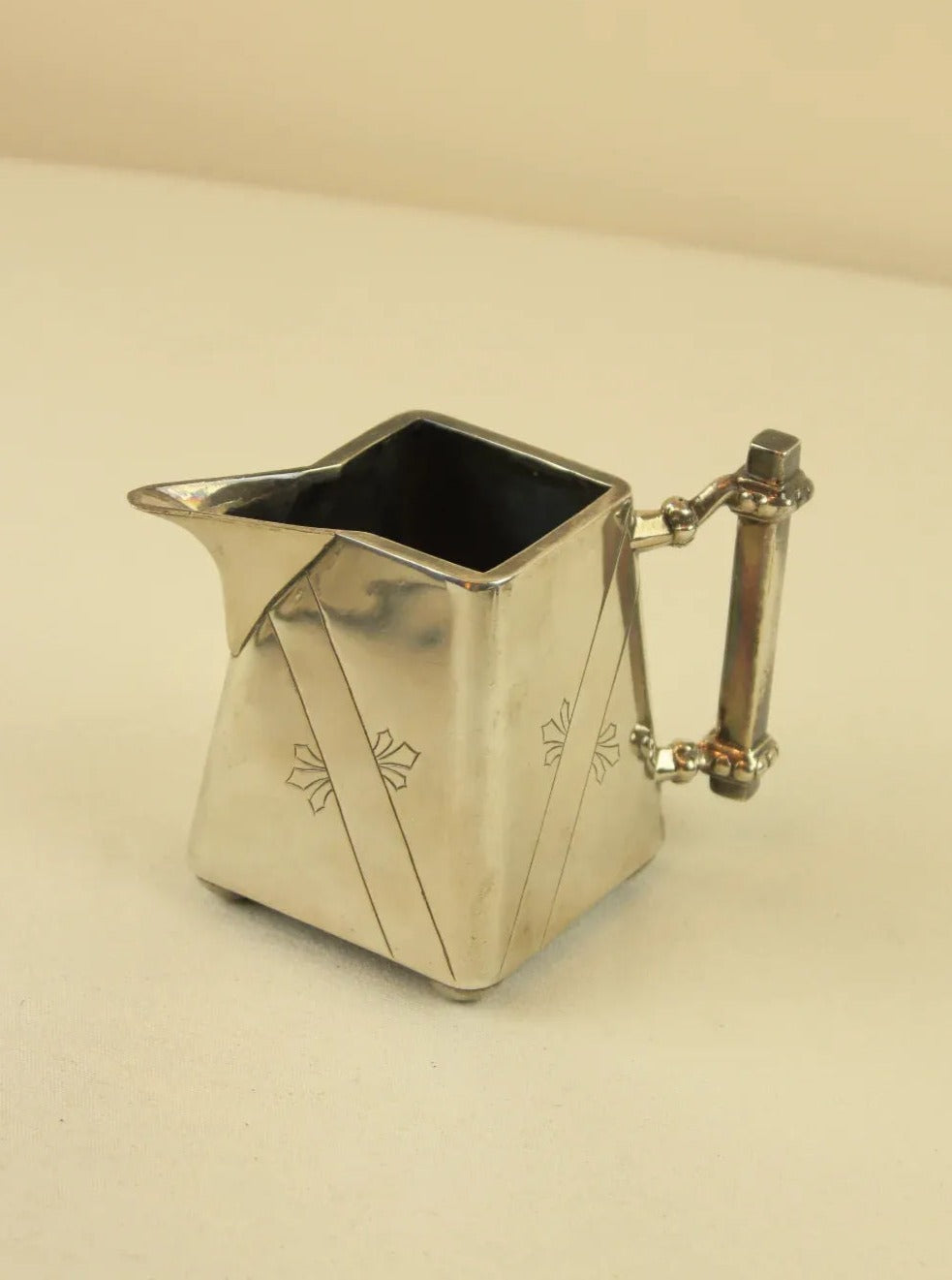  Chic Art Deco Sugar Bowl and Creamer Set with Art Nouveau Inspired Motifs