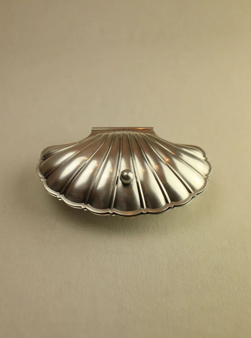 Shell Shaped Jewelry Box with Mother of Pearl Inlay