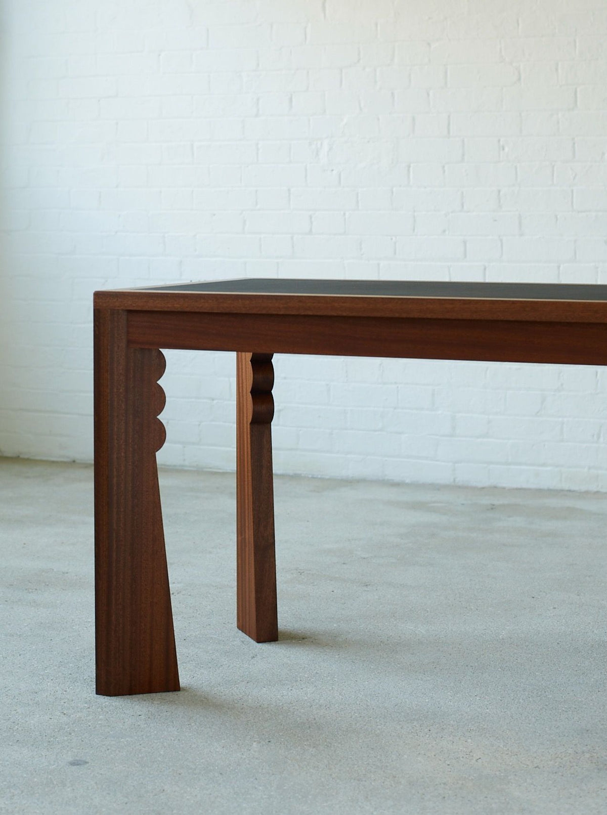 French Provincial Scalloped Writing Desk with Cherry Wood Construction