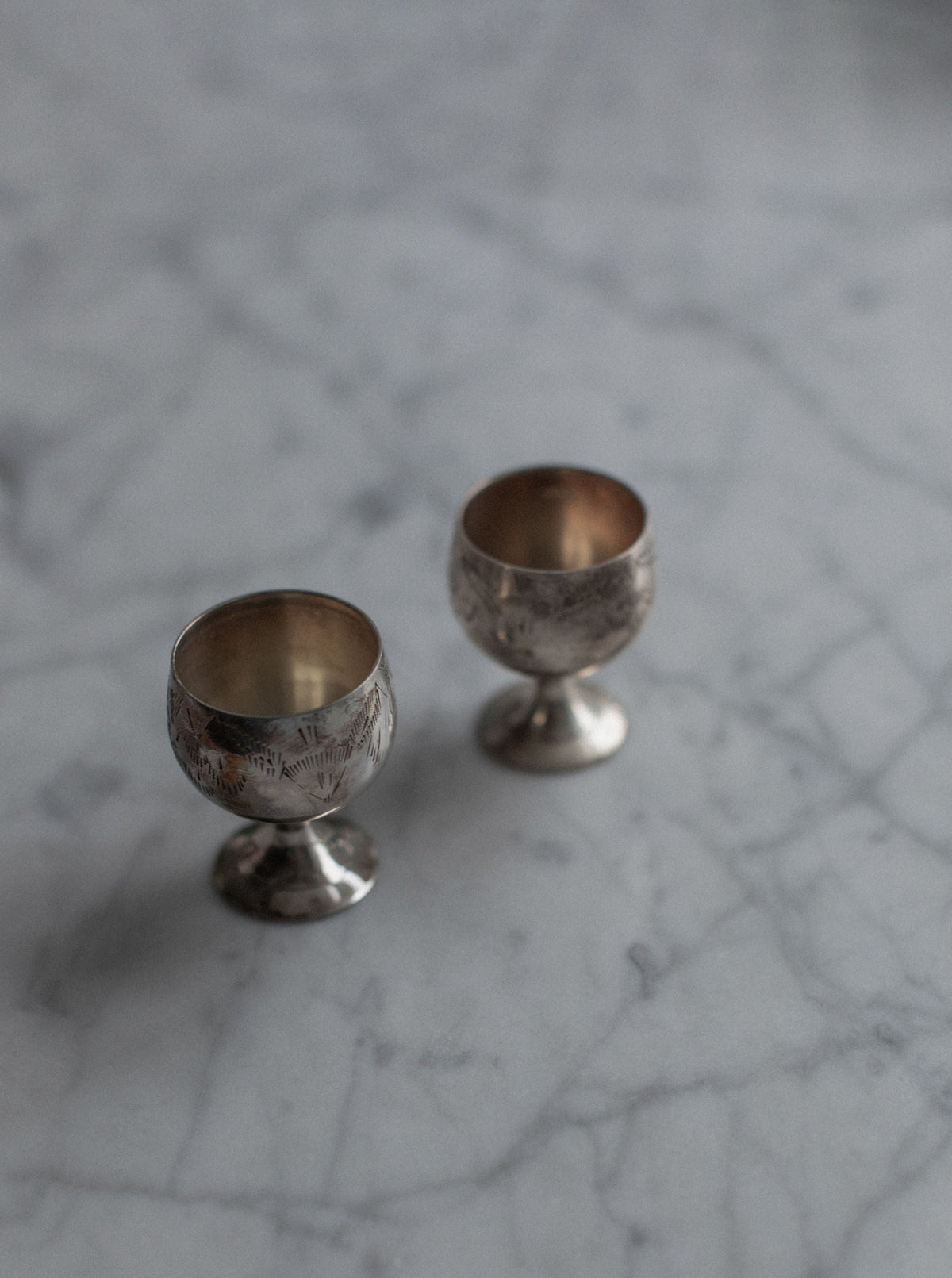 Set of four small, elegant Art Deco cups, perfect for serving espresso or decorative use