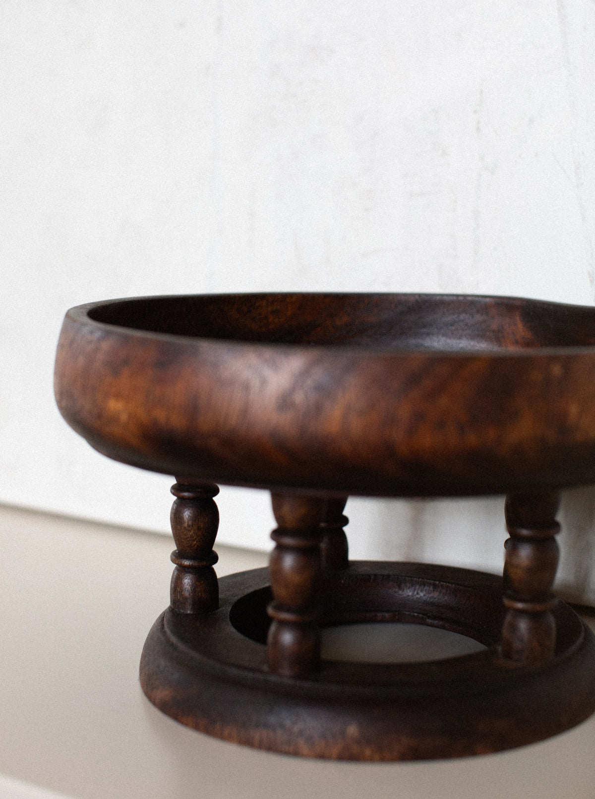 Handcrafted wooden tray with beautiful natural grain patterns