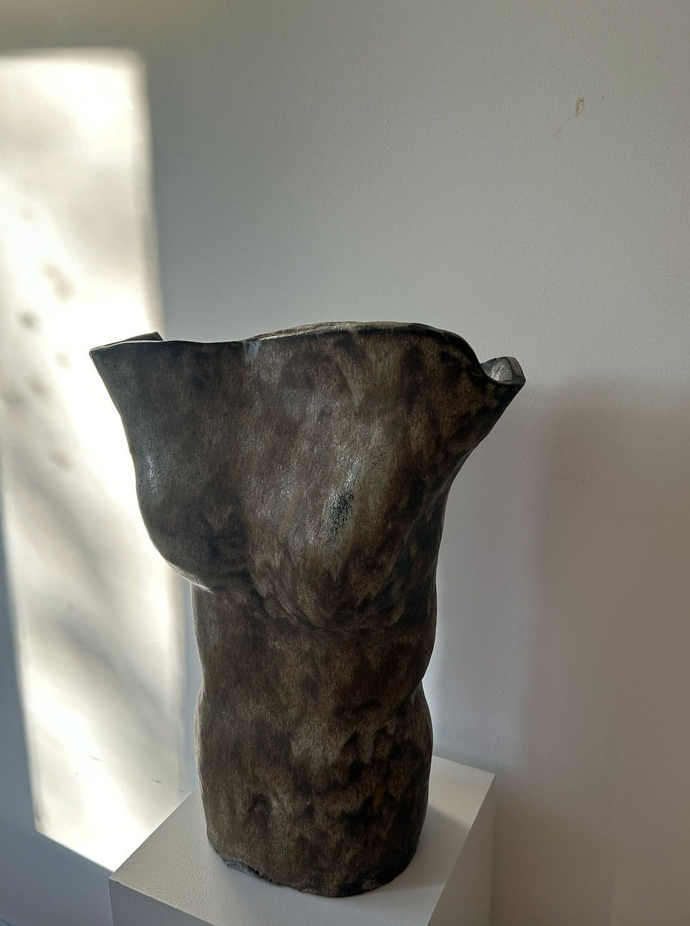 Extra-large vase with a unique design resembling a vintage torso