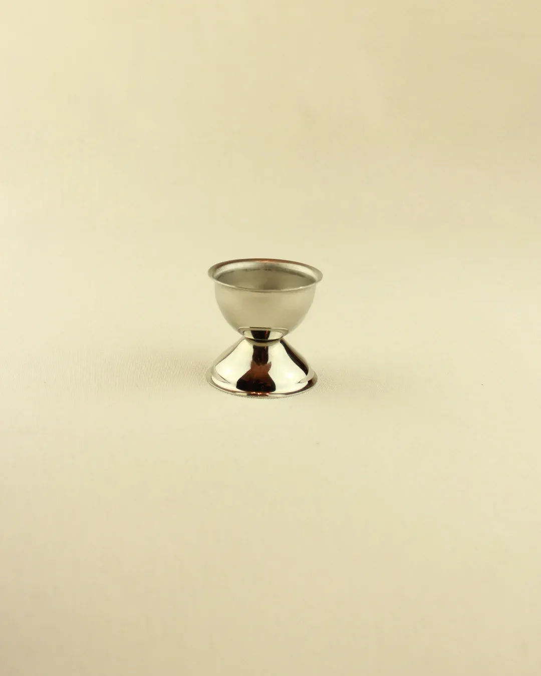 Elegant stainless steel egg cups in a set of 4