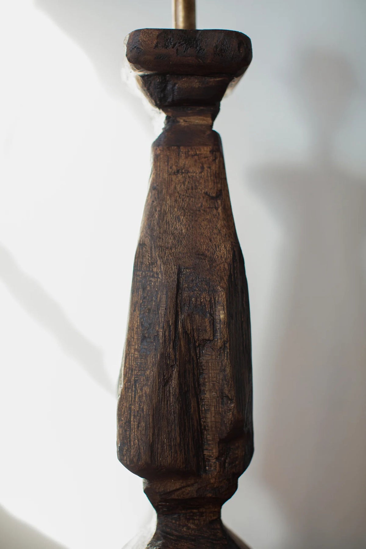 Handcarved Lamp 02 with handcrafted floral motifs and a rich, earthy color palette