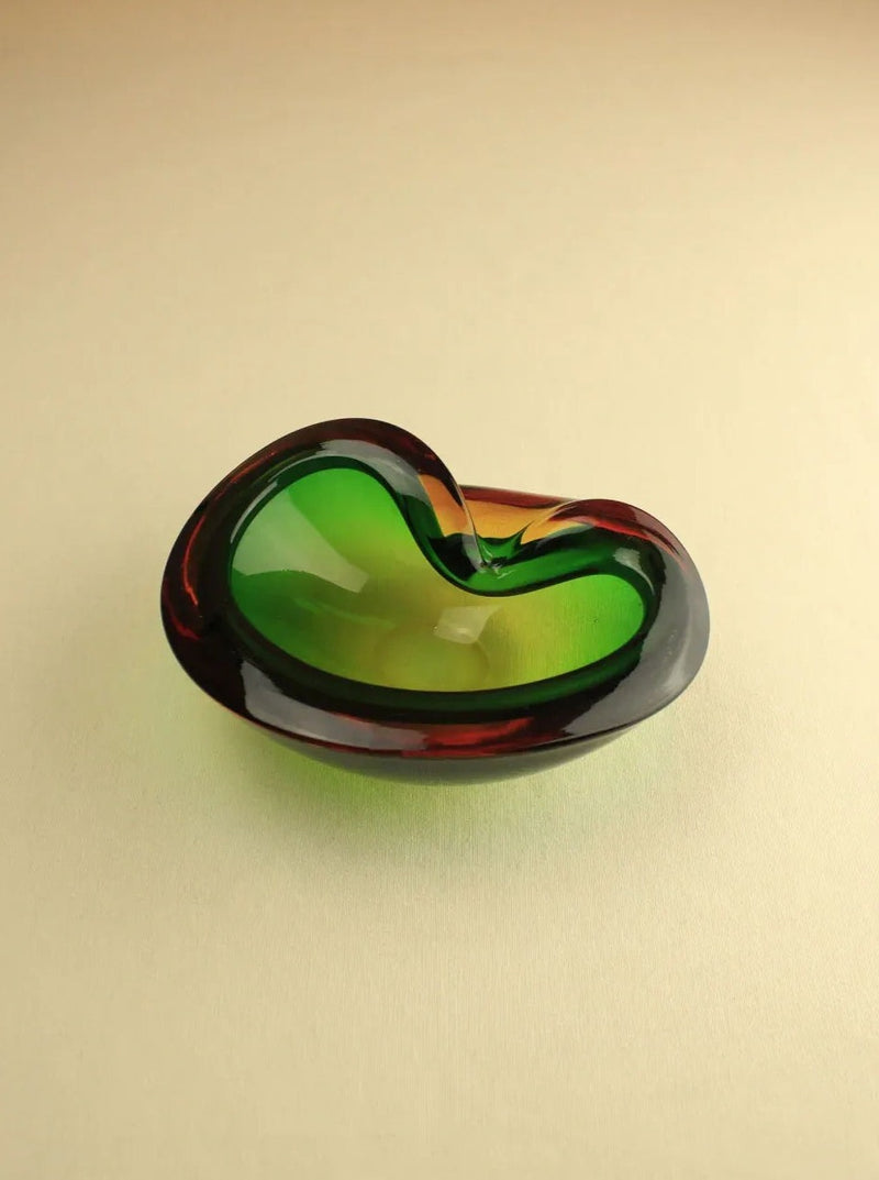 Murano Sommerso Bowl in vibrant blue and green hues