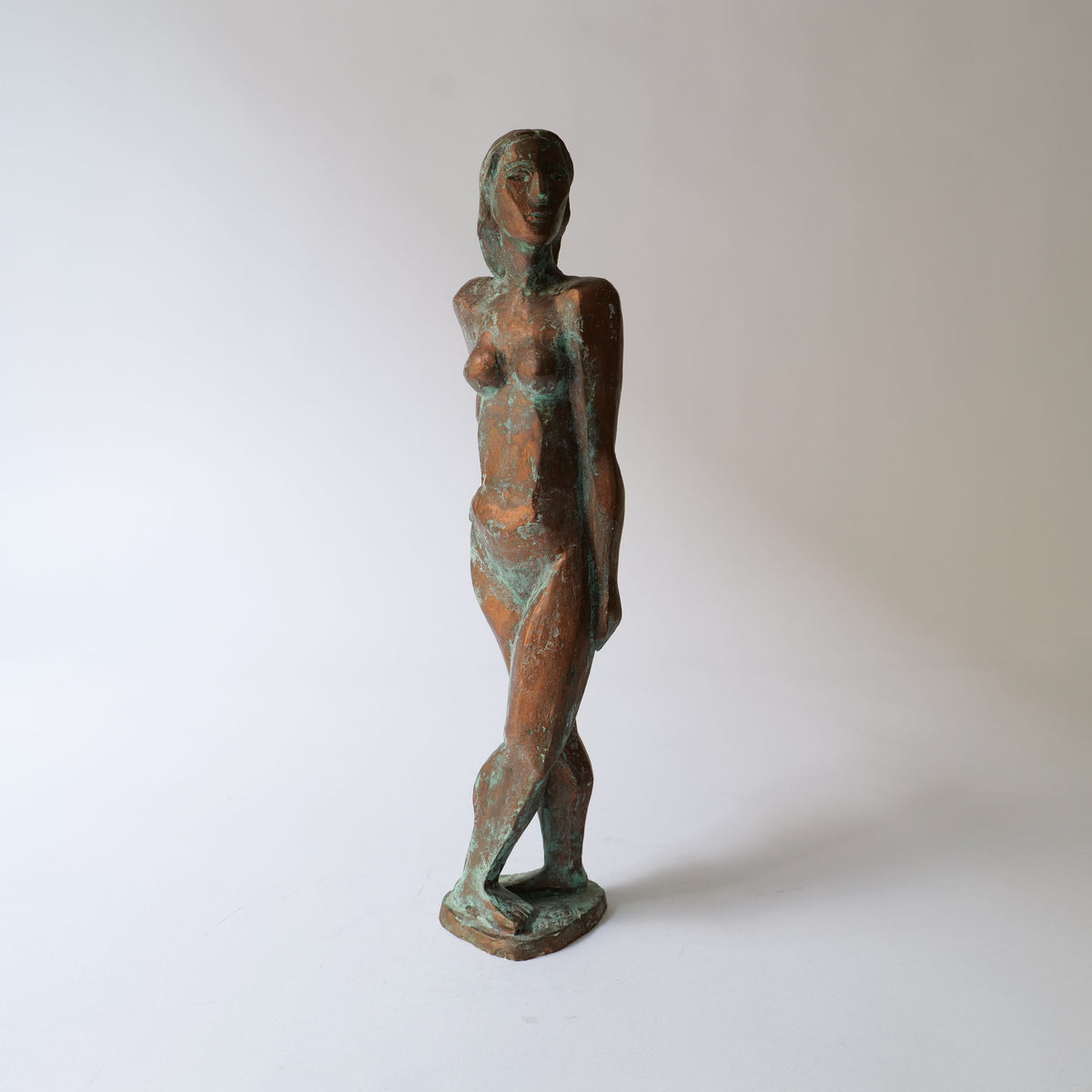 Sculpture Roland Alf in bronze, depicting a dynamic and powerful pose 